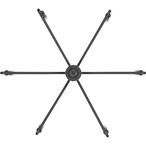 Kennedy 6 Light 29.75 inch Natural Black Chandelier Ceiling Light in No Shade